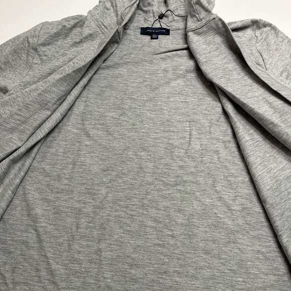 Tommy Hilfiger Womenβs Gray Hooded Open Cardigan XXL EUC - Picture 6 of 15